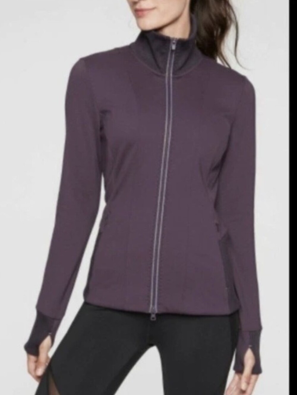 ATHLETA Ridge  Plum Performance Zip Jacket Size XS